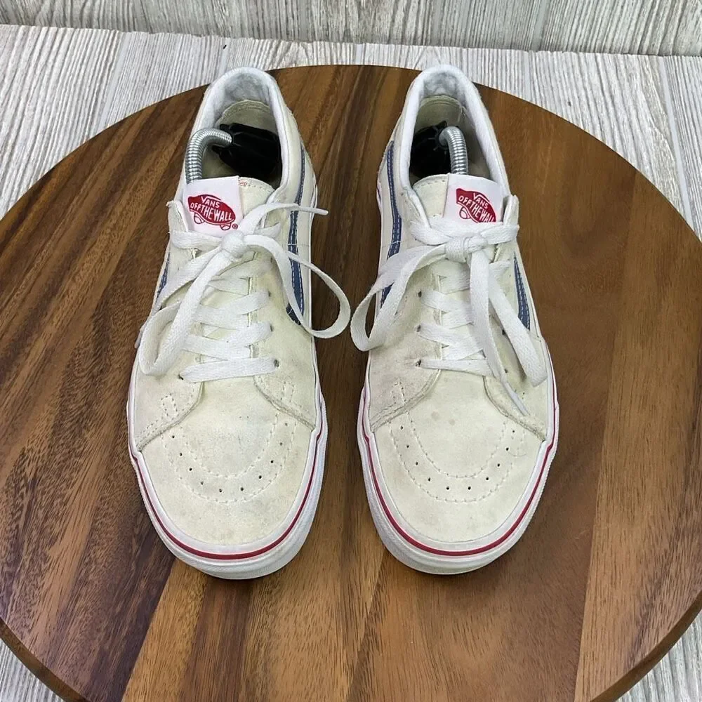 Vans Men's 7 Women's 8.5 Tan Suede Canvas Classic Low Top Sk8 Shoes